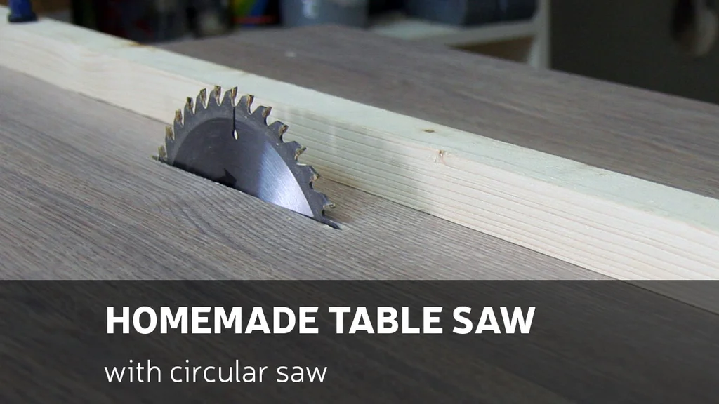 Homemade table saw - circular saw | Image Credit: instructables.com