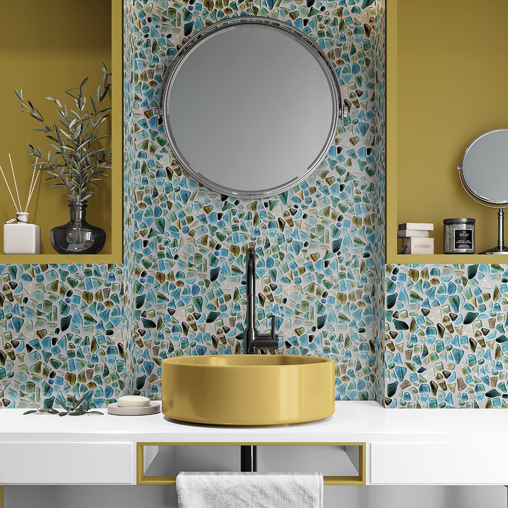 Mosaic Bathroom Tiles | Image Credit: stonetiledepot.com