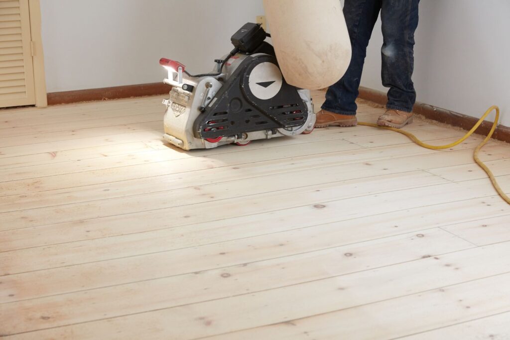 Wood flooring be sanded and refinished | Image Credit: thespruce.com