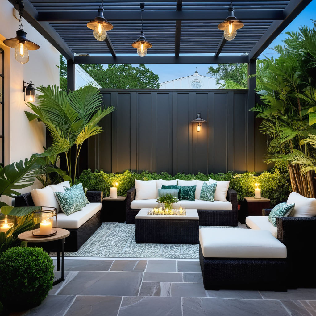 Garden Furniture | Image Credit: https://playgroundai.com/post/a-beautifully-styled-patio-with-comfortable-seating-lush-gr-clqlx0chs02wss60150orjzeb